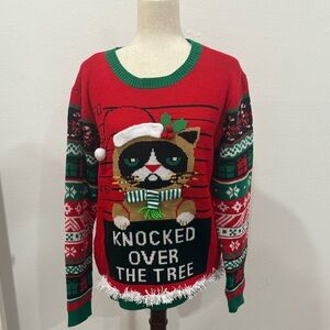 No Boundaries Grumpy Cat Holiday Sweater